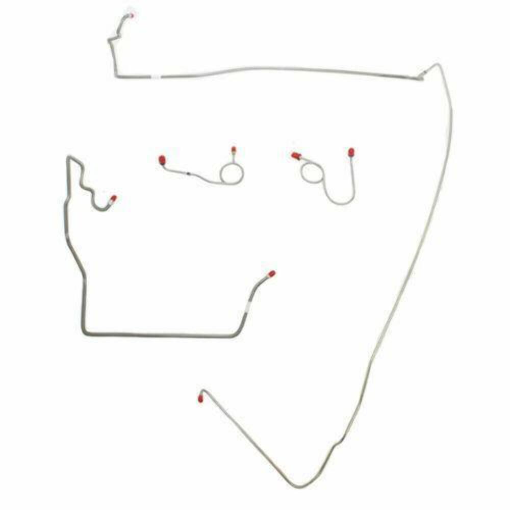 1973 Dodge Coronet Front Brake Line Kit Power Disc Brakes Stainless - RKT7302SS - Front Lines Car Part People