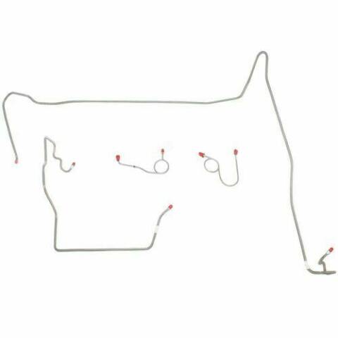 1974 Dodge Charger Front Brake Line Kit Power Disc Brakes Steel RKT7402OM