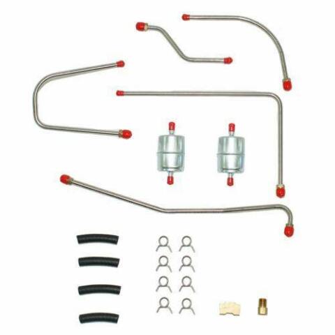 1962-63 Dodge Dart Pump to Carb Fuel Line 413/426CID Wedge Stainless - RPC6203SS