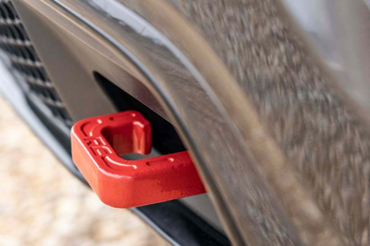 Fits Jeep Grand Cherokee 2WD/4WD (2015-2022) Tow Hooks; Forged; Red; RS133