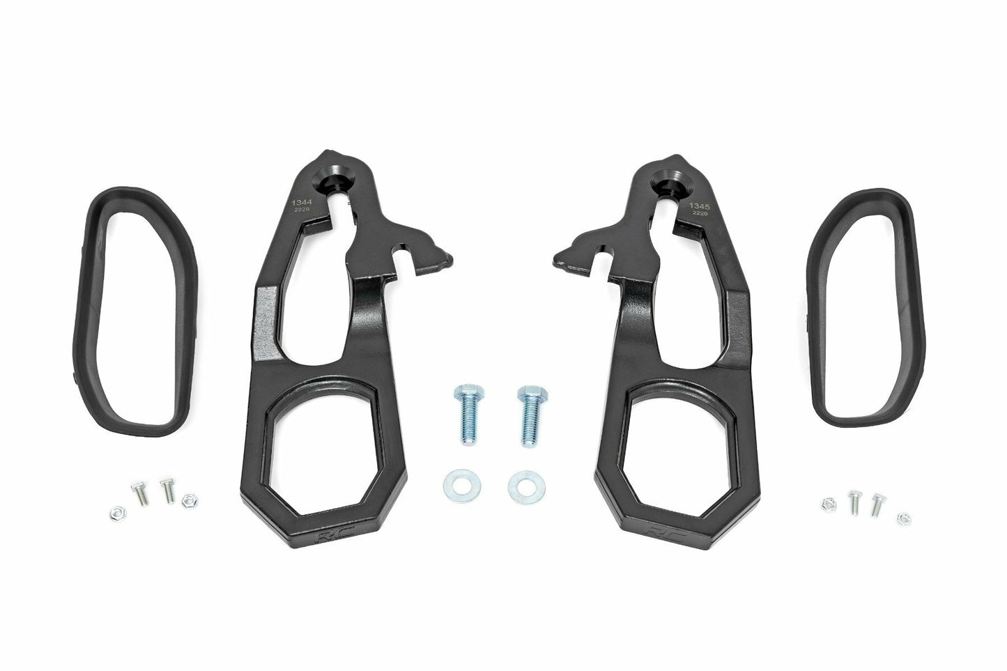 Fits Ram 1500 2WD/4WD (2019-2021) Tow Hook Brackets & Bezel Combo; RS185