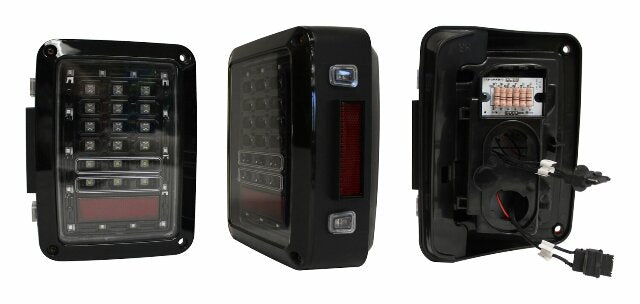 Fits 2007-2018 JK Wrangler Tail Light Assembly; Crown RT28112