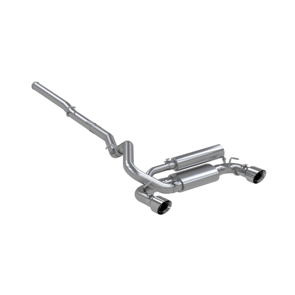 Fits 2016-2018 Ford Focus 3in. Cat Back; Dual Outlet; AL - S4203AL - Cat Back Exhaust Car Part People