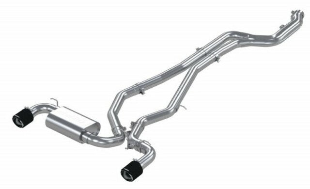 Fits 20-24 Toyota GR Supra 3" Cat Back Dual Rear w/Carbon Fiber Tips-S43003CF
