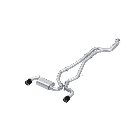 Fits 20-24 Toyota GR Supra 3" Cat Back Dual Rear w/Carbon Fiber Tips-S43003CF