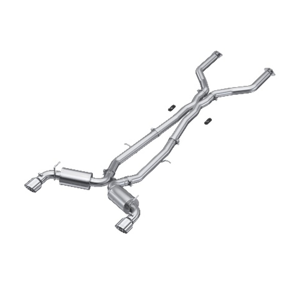 Fits 2017-2020 INFINITI Q60 3" Cat Back, Dual Rear, T304 - S4404304 - Cat Back Exhaust Car Part People