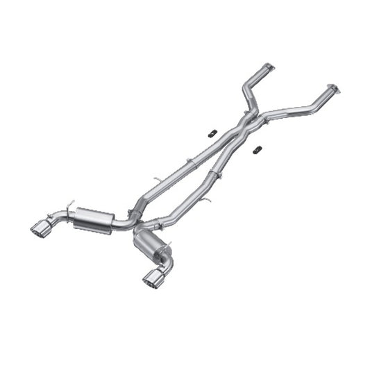 Fits 2017-2020 INFINITI Q60 3" Cat Back, Dual Rear, T304 - S4404304 - Cat Back Exhaust Car Part People
