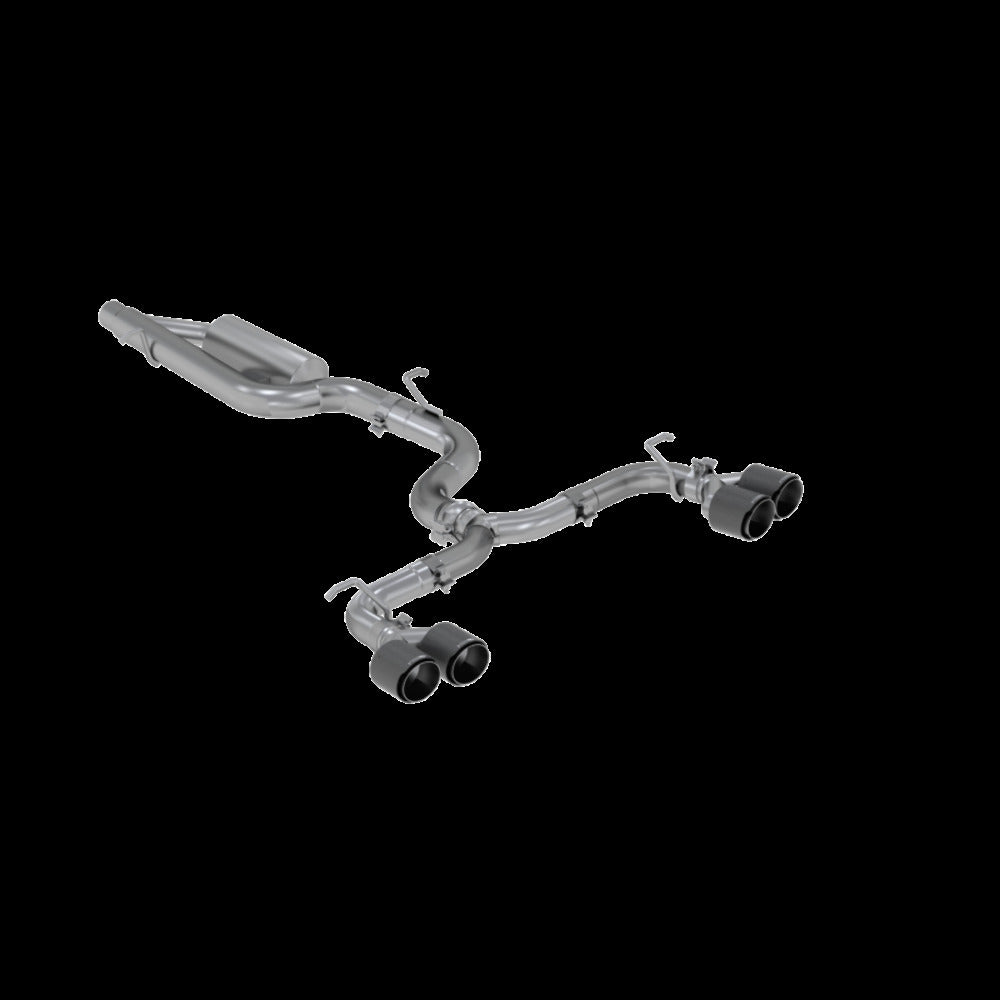 Fits 2015-2019 Volkswagen Golf R 3" Cat Back Quad Rear Exhaust w/CF-S46033CF - Cat Back Exhaust Car Part People