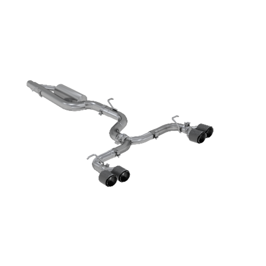 Fits 2015-2019 Volkswagen Golf R 3" Cat Back Quad Rear Exhaust w/CF-S46033CF - Cat Back Exhaust Car Part People