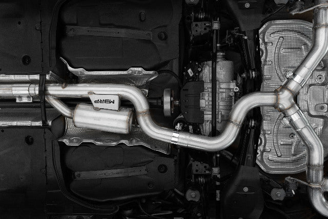 Fits 22-24 Volkswagen Golf R 3" Cat Back; Quad Split Rear; T304; CF Tip-S4612304