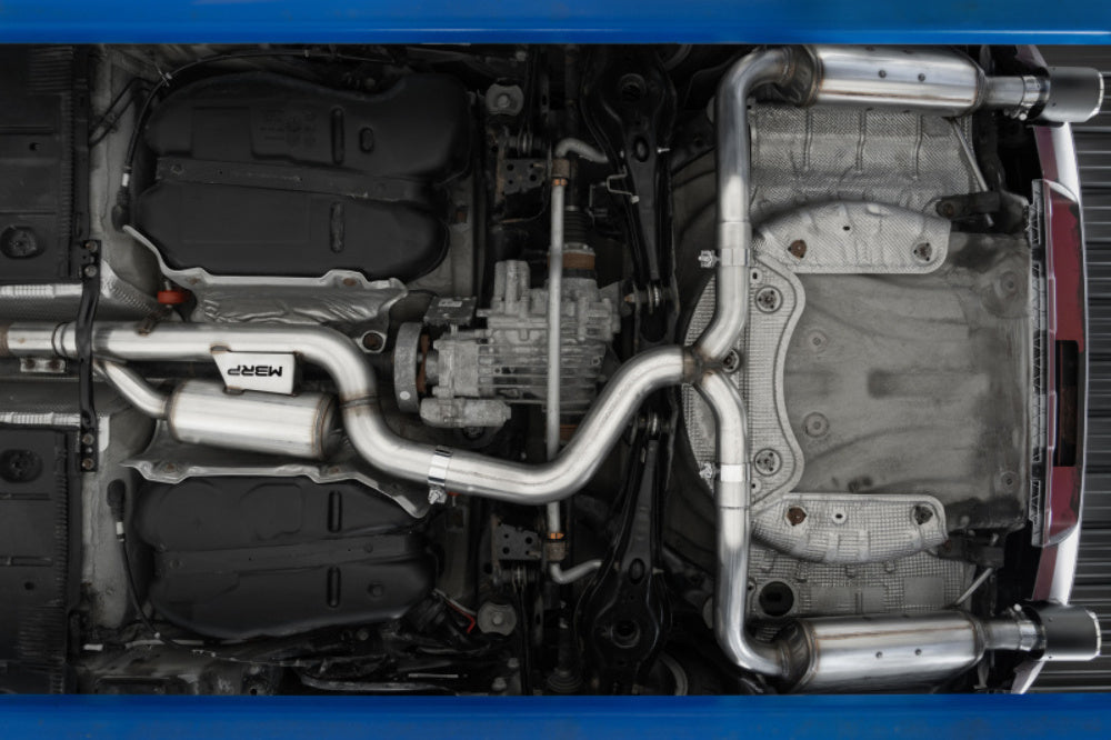 Fits 2017-2018 Volkswagen Golf Alltrack 3" Cat Back 2.5in Dual Split-S4618304 - Cat Back Exhaust Car Part People