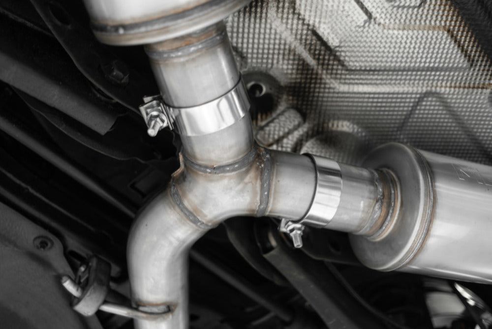 Fits 2019-22 Hyundai Veloster N 3" Cat Back Dual Exit 304 w/Carbon Tips-S47063CF - Cat Back Exhaust Car Part People