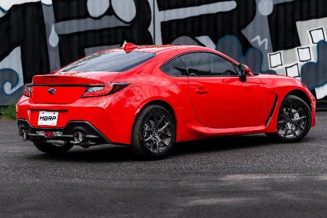 Fits 2013-2016 Scion FR-S 3in. Cat Back; Dual Split Rear; T304; BE Tip-S48043BE