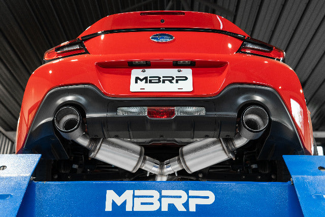 Fits 2013-2016 Scion FR-S 3in. Cat Back; Dual Split Rear; T304; BE Tip-S48043BE