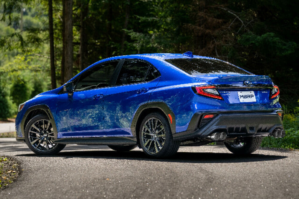 Fits 22-24 Subaru WRX 3" Cat Back Dual Split Rearwith Carbon Fiber Tips-S48083CF