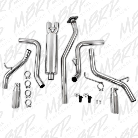 Fits 03-06 Chevrolet Silverado 1500 2.5" Cat Back Dual Split Side T409-S5018409