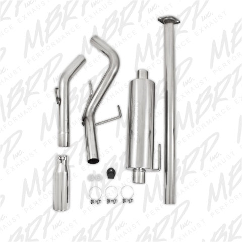 Fits 2005-2013 Toyota Tacoma 2 1/2in. Cat Back; Single Exit; AL - S5326AL