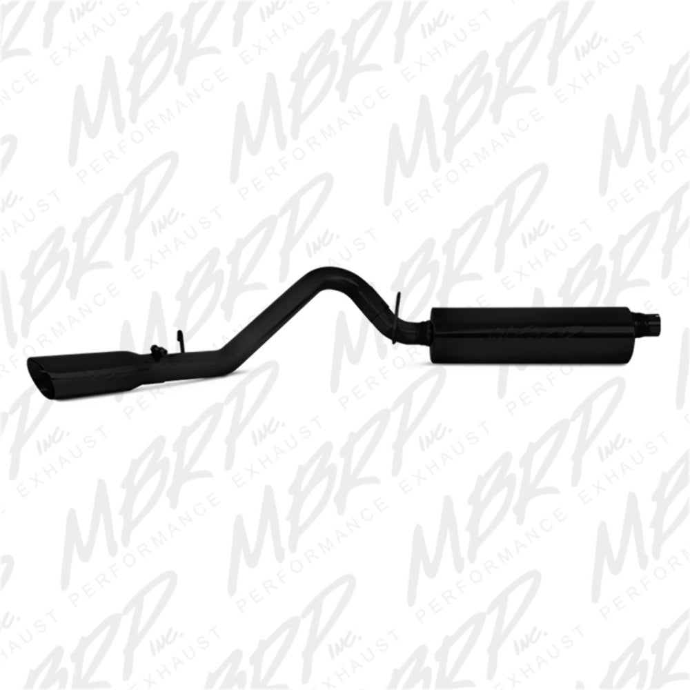 Fits 1997-1999 Jeep Wrangler 2 1/2" Cat Back; Single Side; Black Coated-S5512BLK