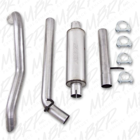 Fits 07-10 Jeep Wrangler 2 1/2" Tail Pipe Muffler before Axle AL-S5514AL