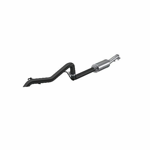 Fits 13-17 Wrangler 2 1/2" Cat Back Tail Pipe Muffler before Axle-Black-S5530BLK