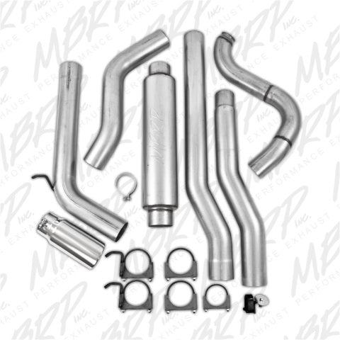 Fits 1989-1993 Dodge W250 4" Exhaust System; Single Side (4WD only); AL-S6150AL
