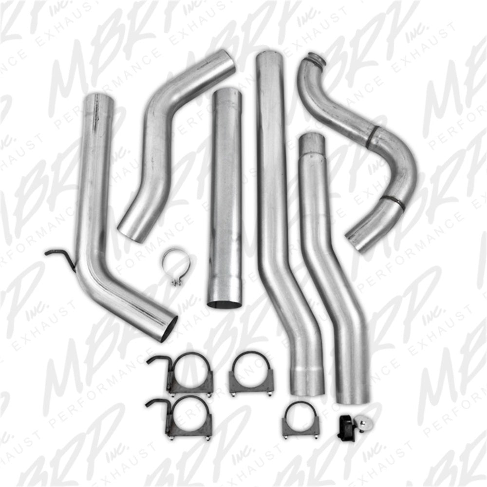 Fits 1989-93 Dodge W250 4" Exhaust System Single Side (4WD) no Muffler-S6150PLM - Turbo Back Exhaust Car Part People