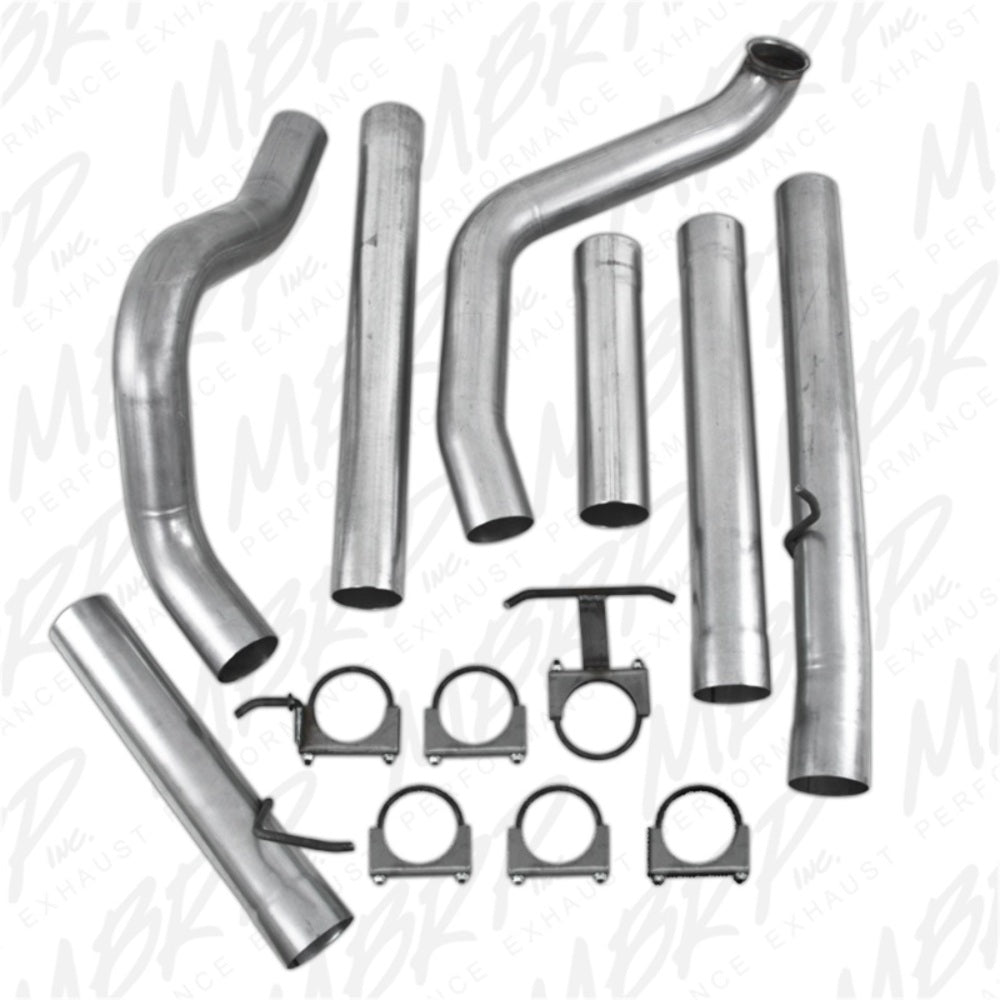 Fits 99-03 Ford F-250 SD 4" Exhaust System; Single Side-no muffler-S6200PLM - Turbo Back Exhaust Car Part People