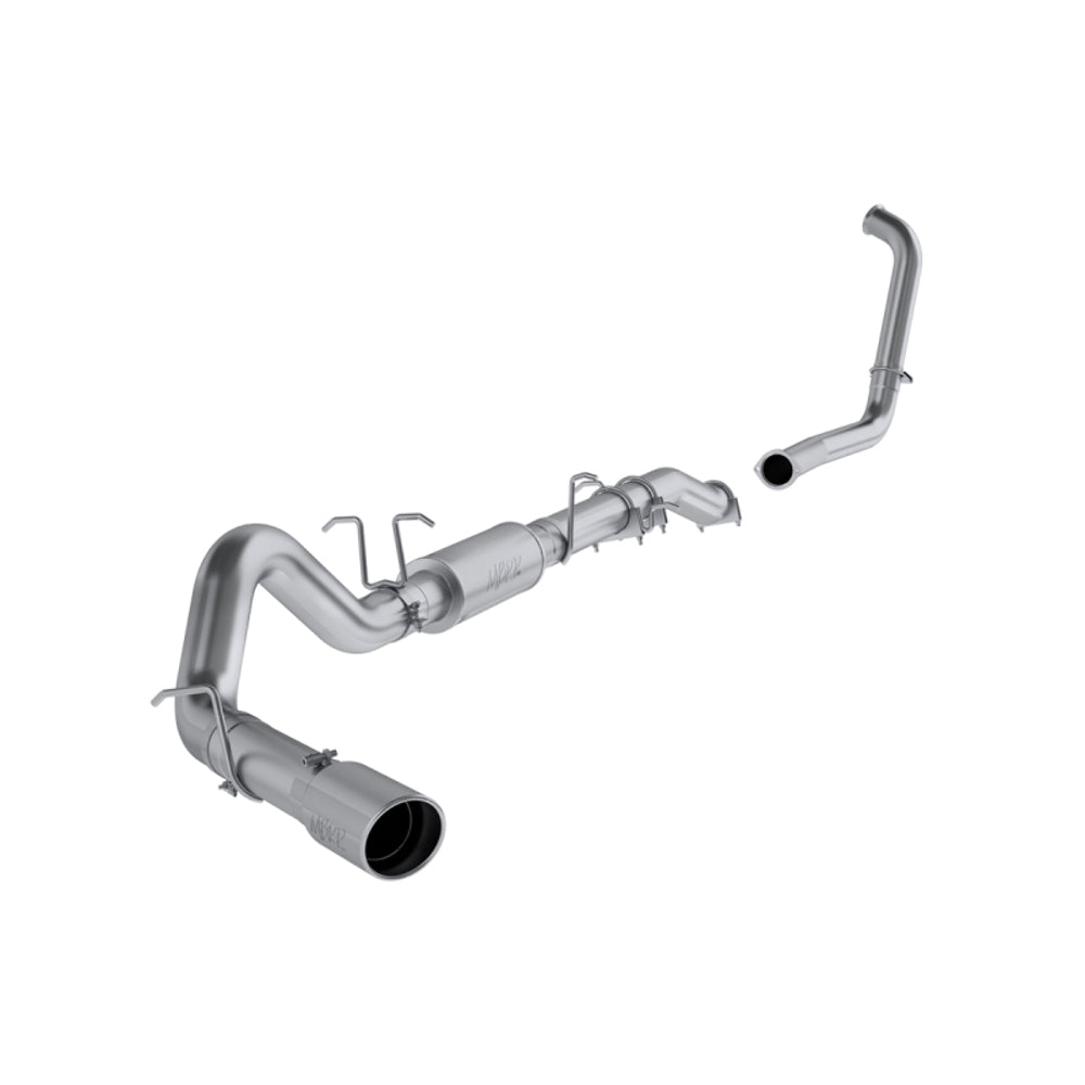 Fits 03-07 F-350 Super Duty 4" Exhaust System Single Side (Stock Cat)-S6206409 - Turbo Back Exhaust Car Part People