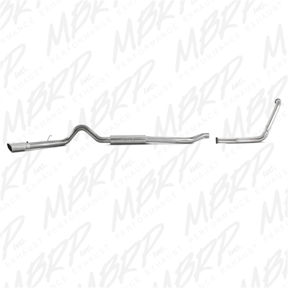 Fits 03-07 F-350 Super Duty 4" Exhaust System Single Side (Stock Cat)-S6206409 - Turbo Back Exhaust Car Part People