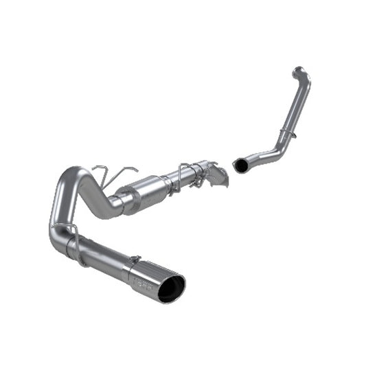 Fits 03-07 F-350 Super Duty 4" Exhaust System Single Side (Stock Cat)-S6206409 - Turbo Back Exhaust Car Part People