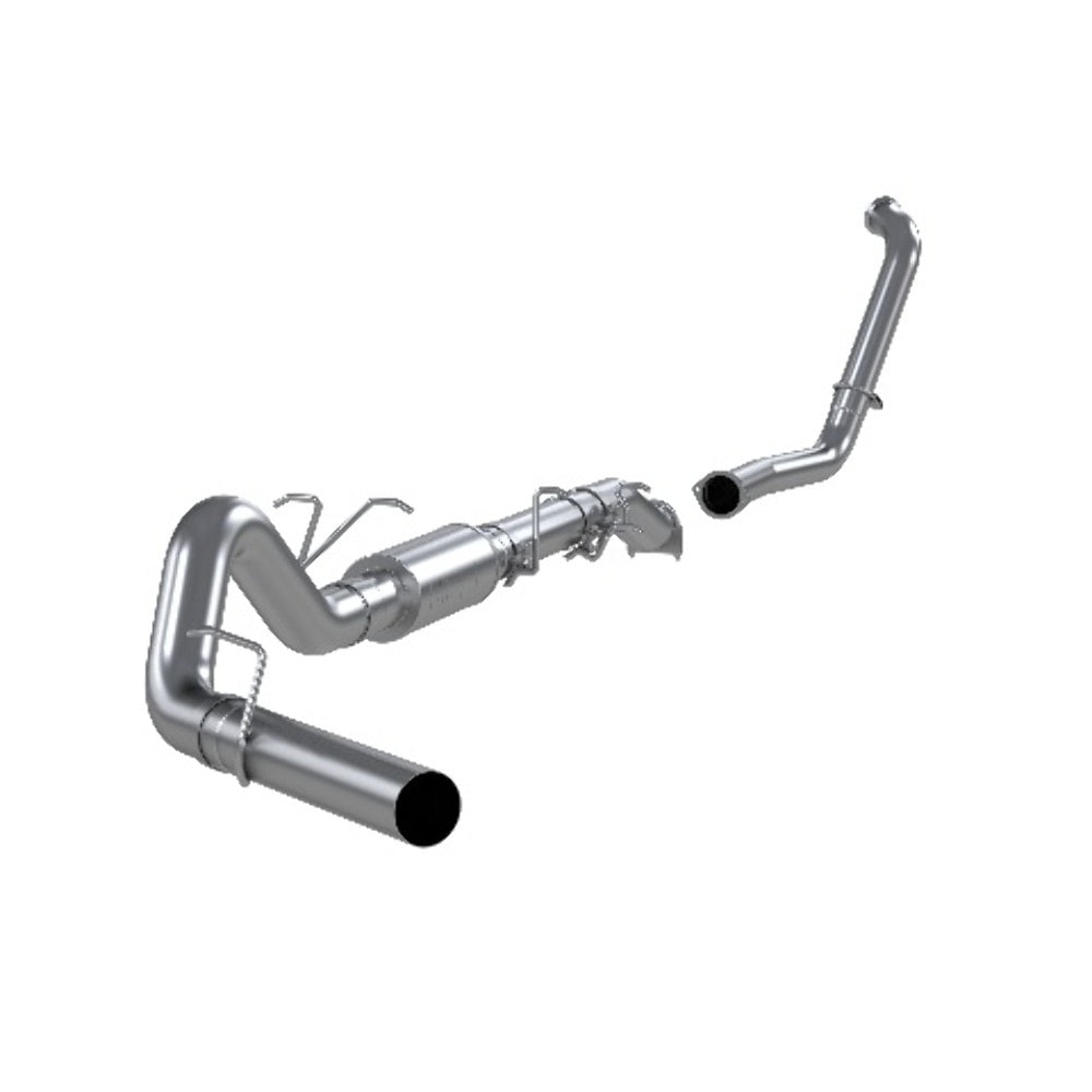 Fits 2003-07 Ford F-250 Super Duty 4" Exhaust System; Single Side-S6206P - Turbo Back Exhaust Car Part People
