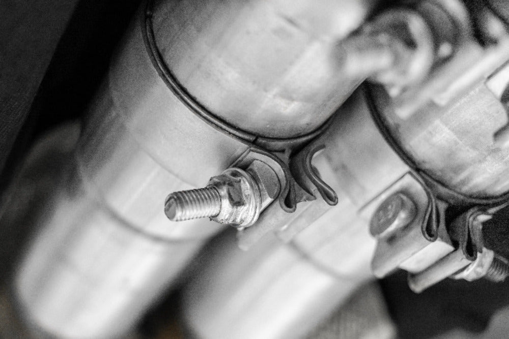 Fits 2017-2018 Dodge Challenger 3in. Cat Back; Dual Rear; Quad Tips - S71143CF