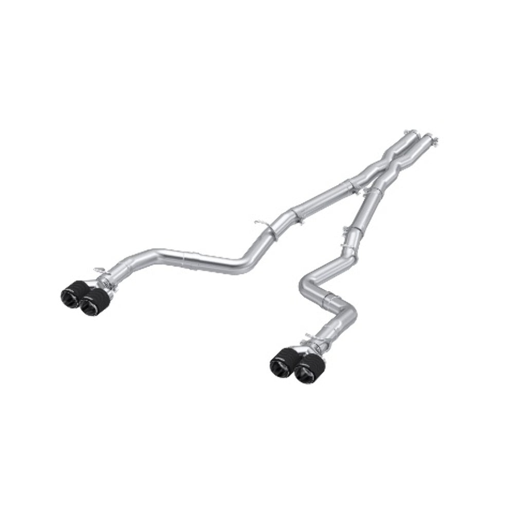 Fits 2015-2016 Dodge Challenger 3in. Cat Back; Dual Rear; Quad Tips - S71163CF - Cat Back Exhaust Car Part People