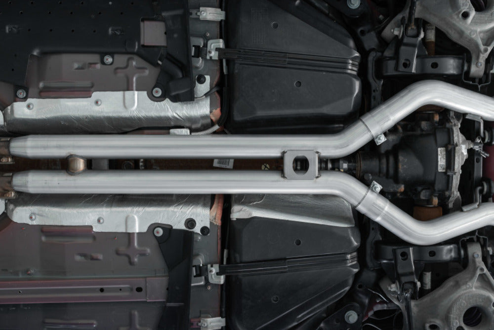 Fits 2018-2023 Ford Mustang 3" Cat Back w/Quad 4" Carbon Fiber Tips-S72053CF