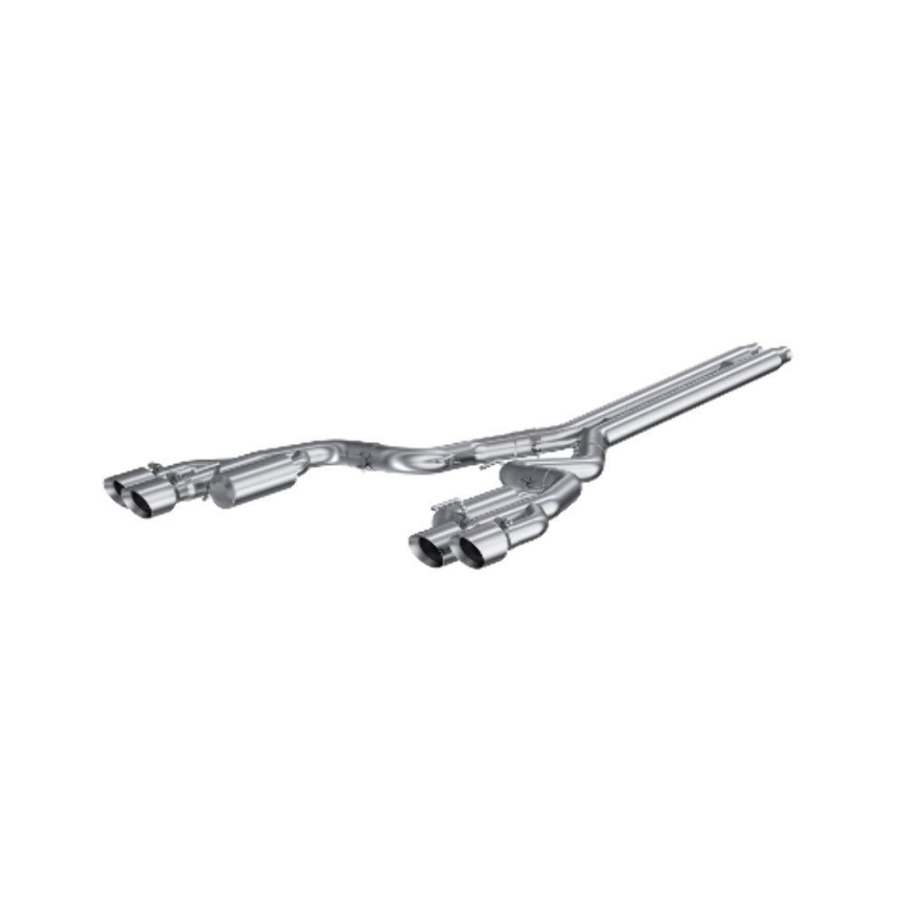 Fits 18-23 Mustang 3" Cat Back w/Quad 4" Dual Wall Tips Race Version-S7207304 - Cat Back Exhaust Car Part People