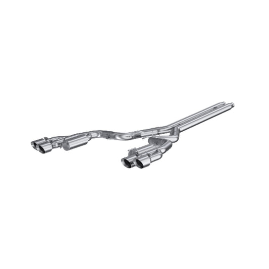 Fits 18-23 Mustang 3" Cat Back w/Quad 4" Dual Wall Tips Race Version-S7207304 - Cat Back Exhaust Car Part People