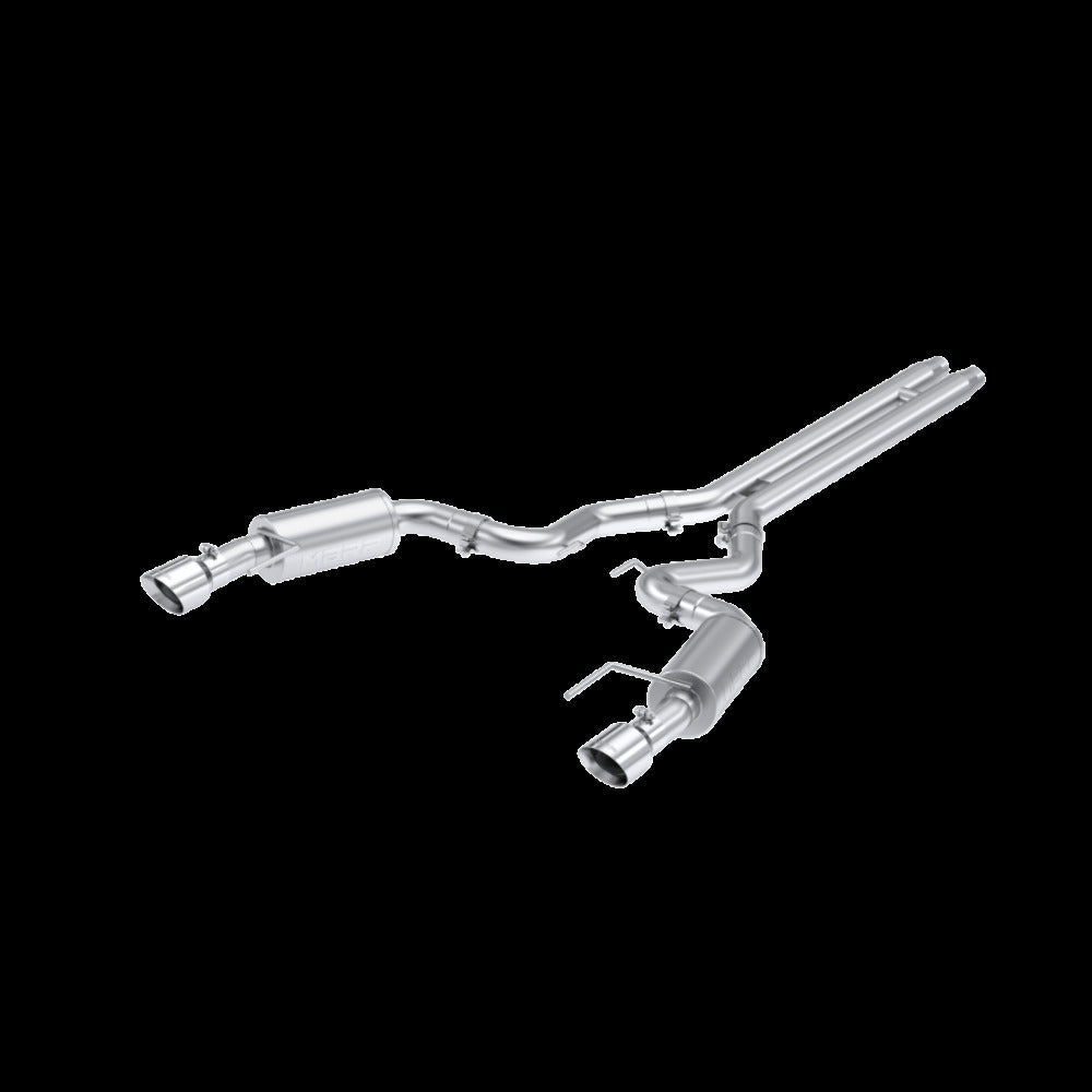 Fits 24 Ford Mustang 3" CatBack Dual Split Rear Street Version 4.5" tips-S7251AL - Cat Back Exhaust Car Part People
