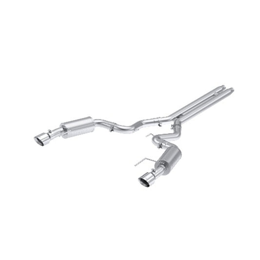 Fits 24 Ford Mustang 3" CatBack Dual Split Rear Street Version 4.5" tips-S7251AL - Cat Back Exhaust Car Part People
