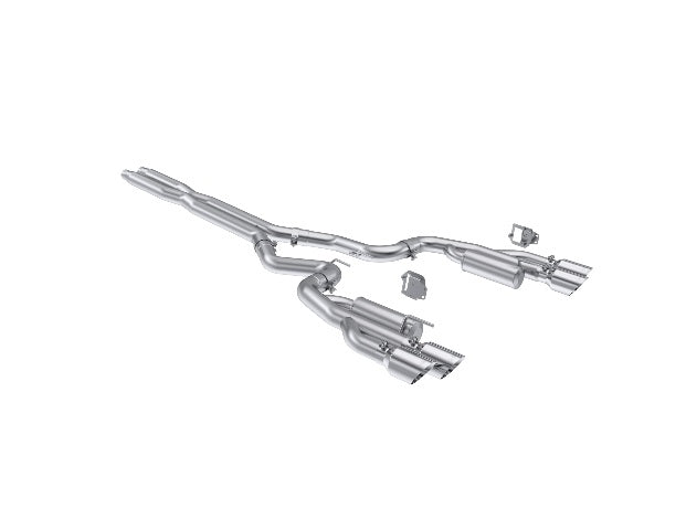 Fits 24 Ford Mustang 3" Cat Back w/Quad 4" Dual Wall Tips Race Version-S7282AL