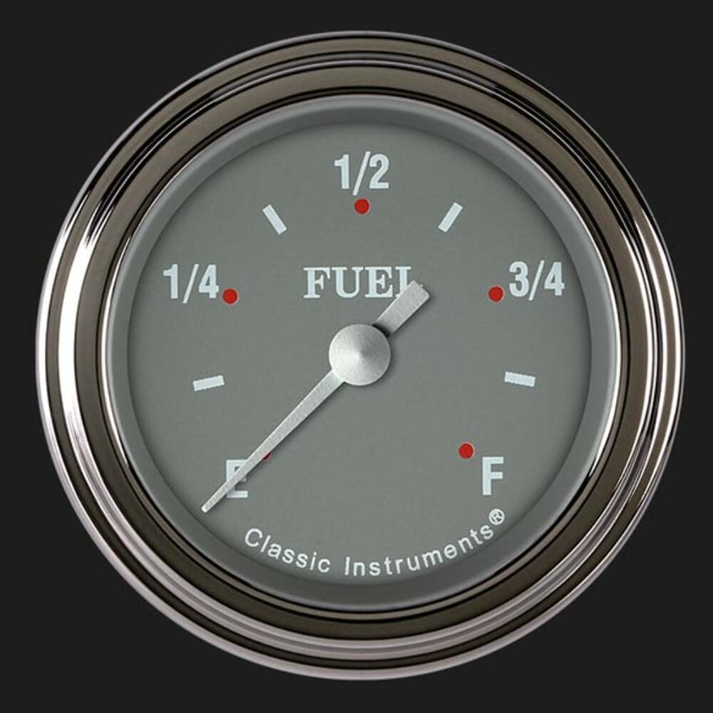 Silver Gray 2 1/8" Fuel Gauge SG109SLF
