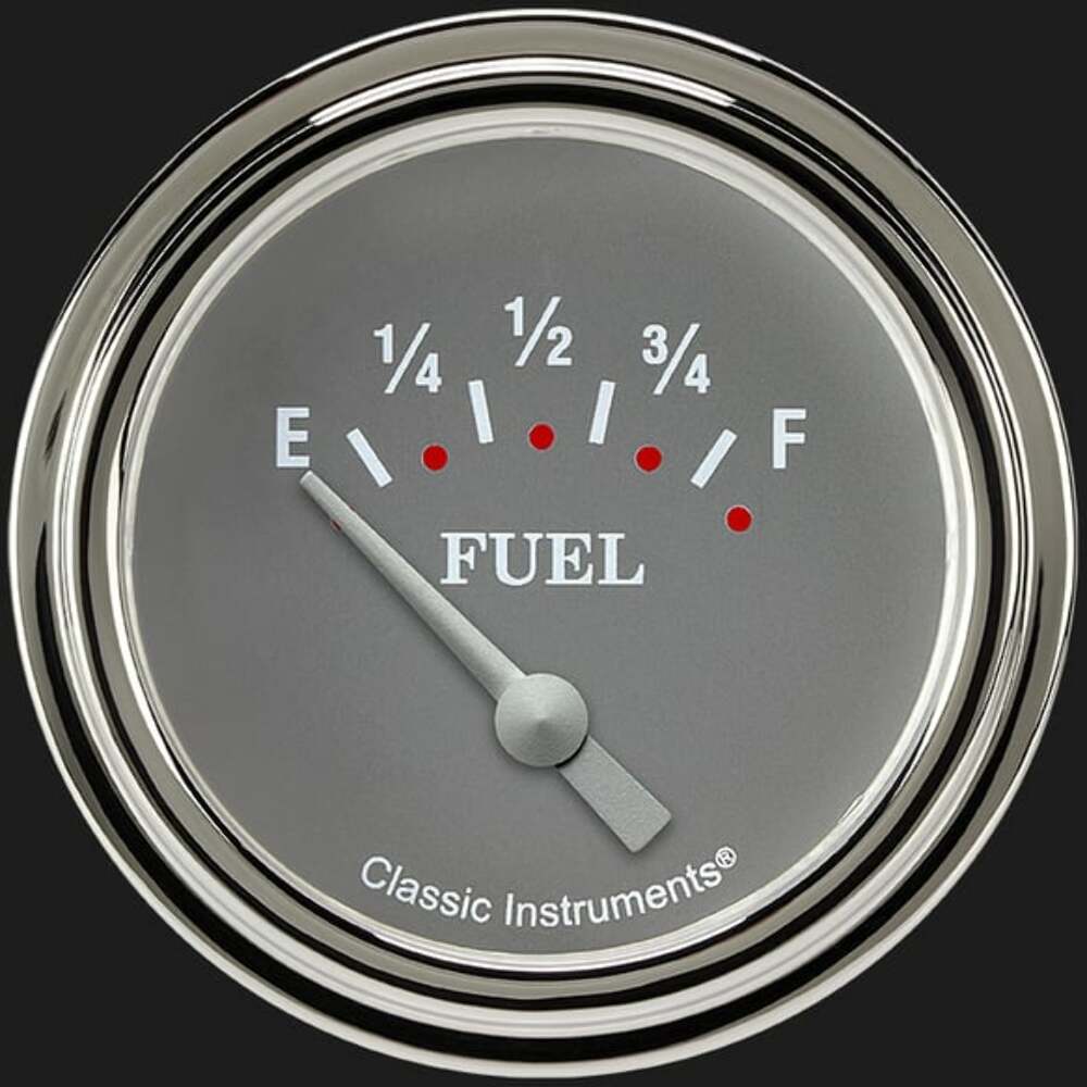 Silver Gray 2 5/8" Fuel Gauge SG214SLF