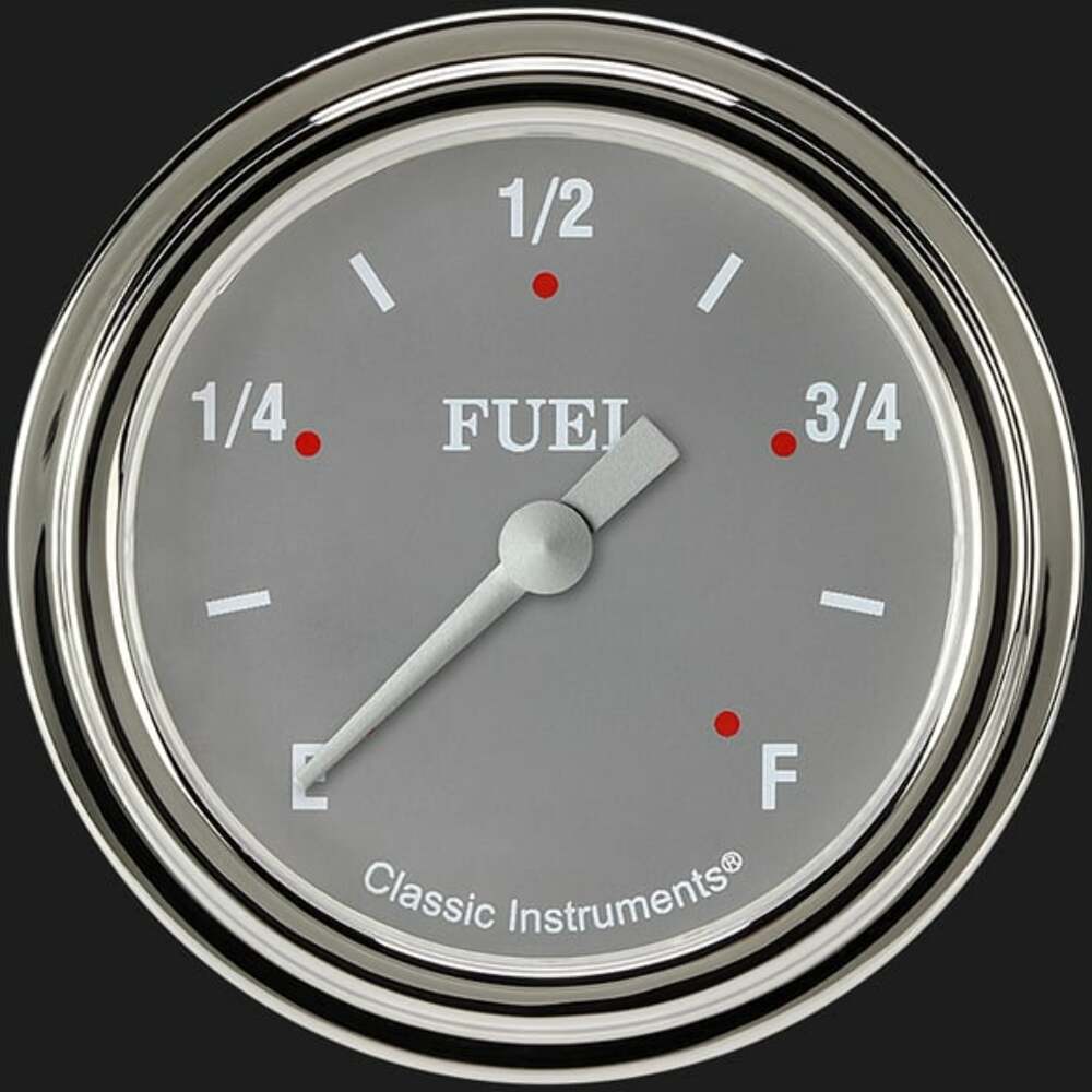 Silver Gray 2 5/8" Fuel Gauge SG309SLF