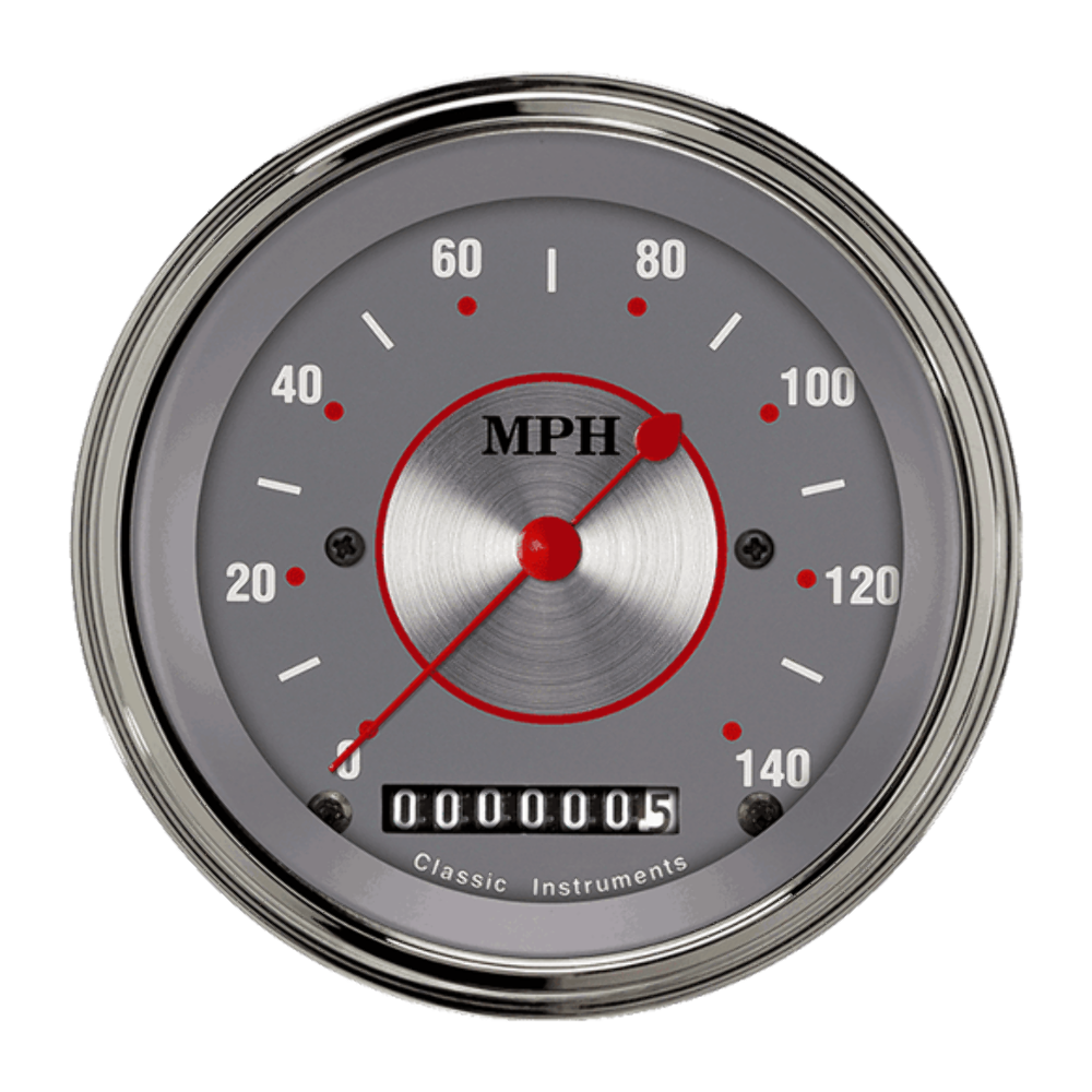 Silver Series 3 3/8" Speedometer SS55SLF