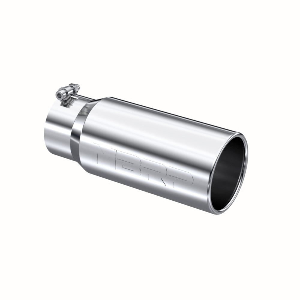 Tip; 5in. O.D. Rolled Straight 4in. inlet 12in. length; T304 - T5050 - Exhaust Tips Car Part People