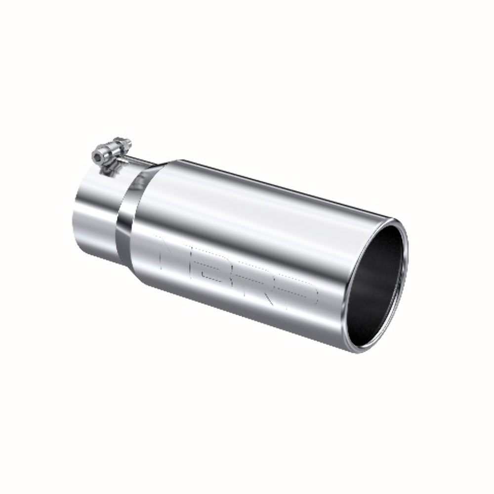 Tip; 5in. O.D. Rolled Straight 4in. inlet 12in. length; T304 - T5050 - Exhaust Tips Car Part People