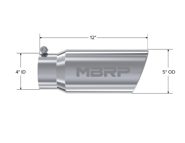 5" Angled Rolled End Armor Pro Tip - T5051