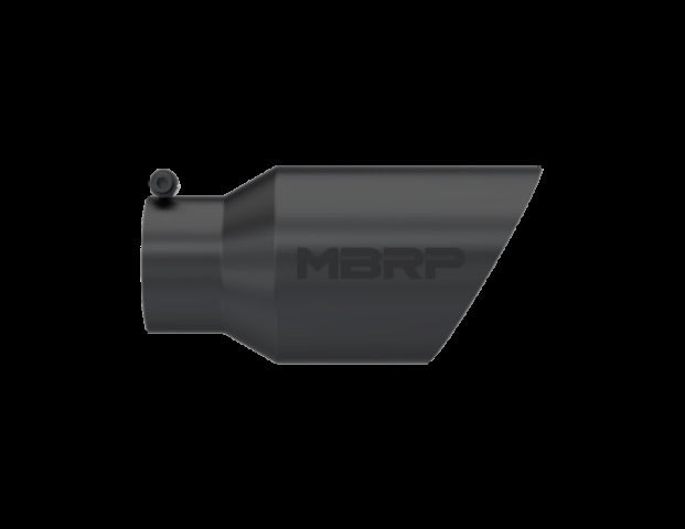 Tip; 6in. O.D. Dual Wall Angled 4in. inlet 12in. length-Black Coated - T5072BLK