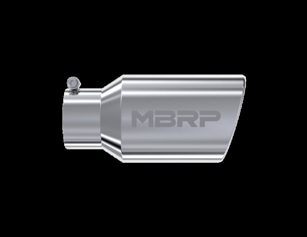 Tip; 6in. O.D. Angled Rolled End 4in. inlet 12in. length; T304 - T5073 - Exhaust Tips Car Part People
