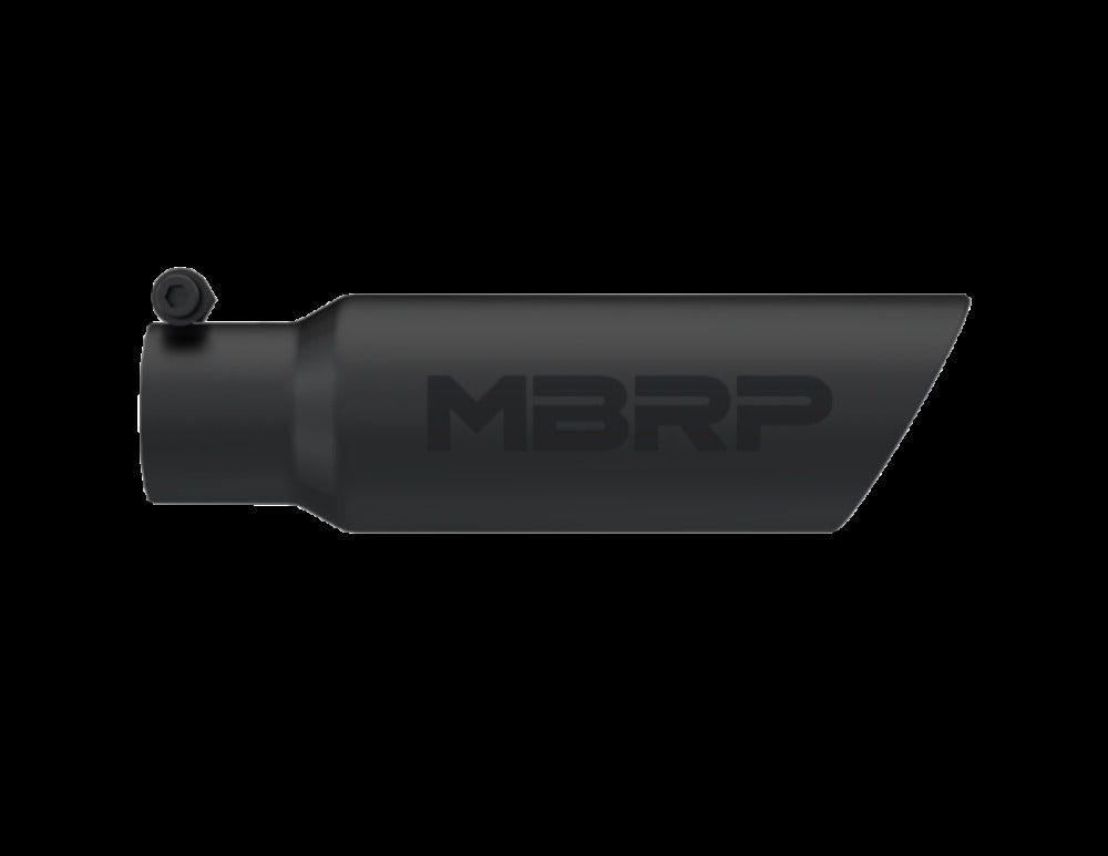 Tip; 3in. O.D. Dual Wall Angled 2in. inlet 12in. length-Black Coated - T5106BLK