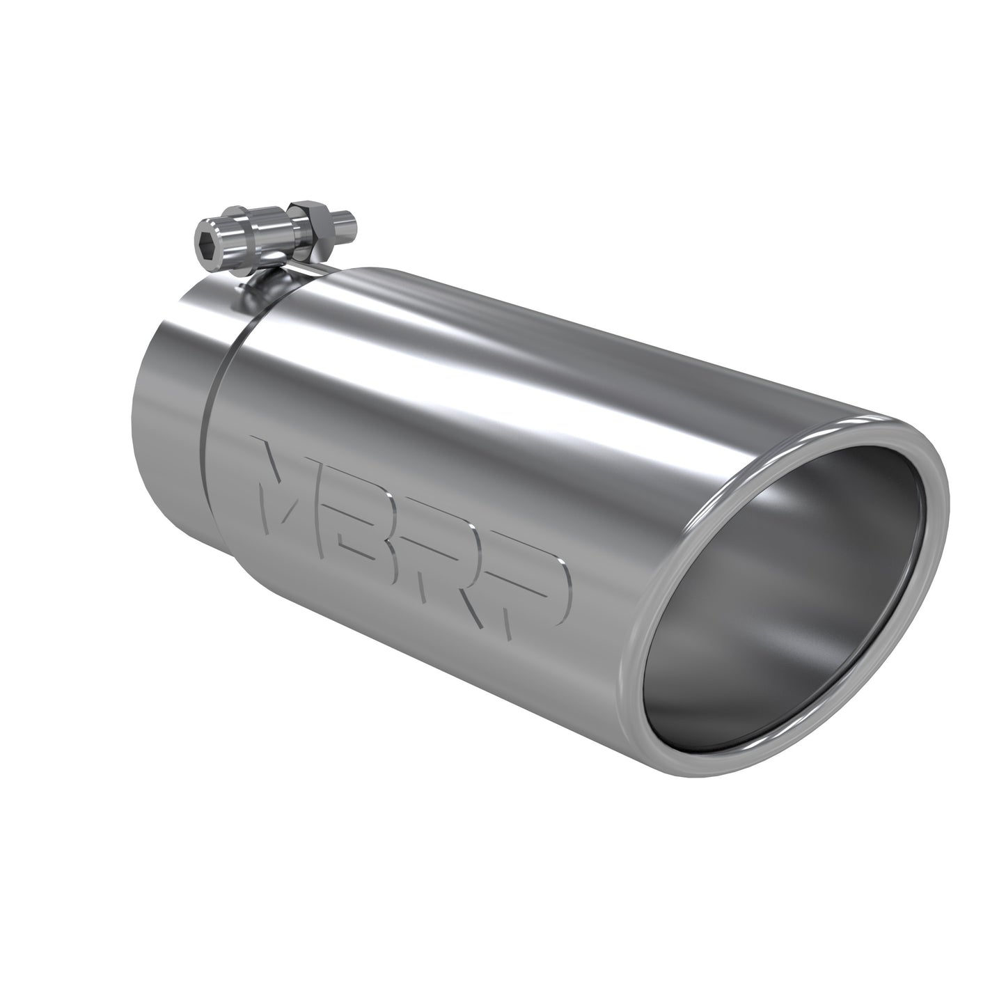 Tip; 4in. O.D. Angled Rolled End 3in. inlet 10in. length; T304 - T5112 - Exhaust Tips Car Part People
